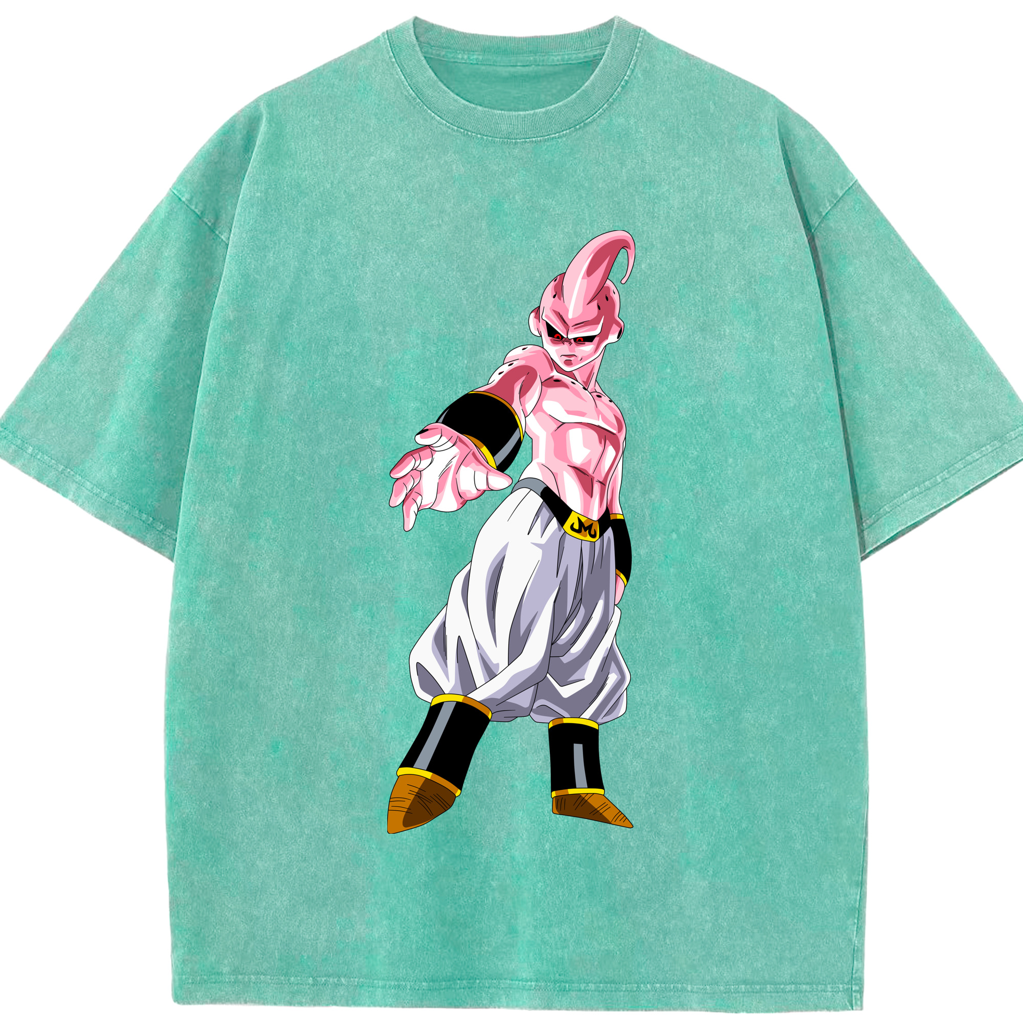 （画像用） ドラゴンボール 魔人ブウ DRAGON BALL Majin Buu 綿100% ヴィンテージ風 半袖Tシャツ（フロントプリント）